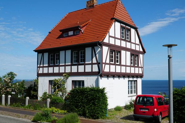 Meerblick vom Kapitänshaus Trost in Lohme auf Rügen